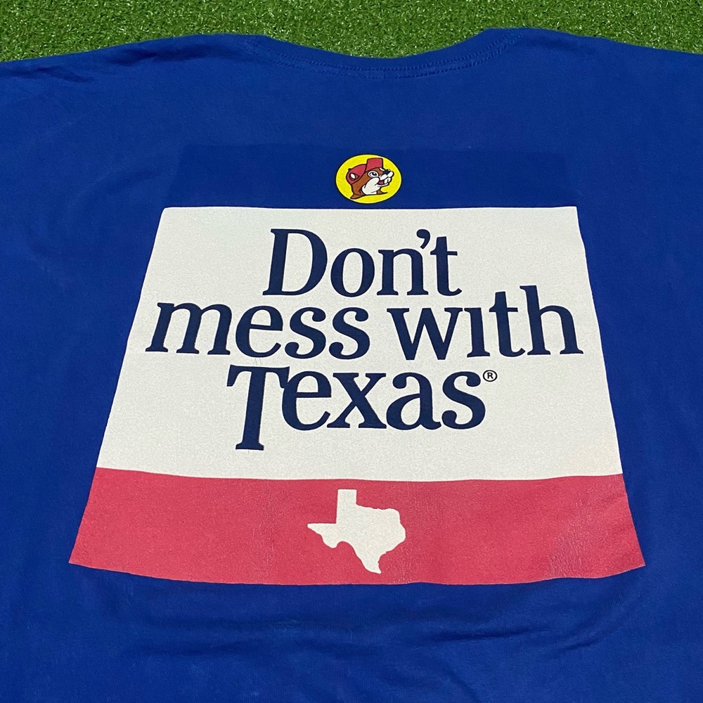 Buc-ee’s Texas Pride Don’t Mess With Texas T-Shirt Mens 3XL Beaver Logo Blue